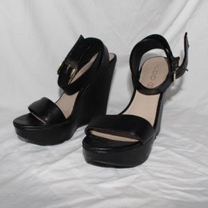 Aldo High Wedges buckle around ankle